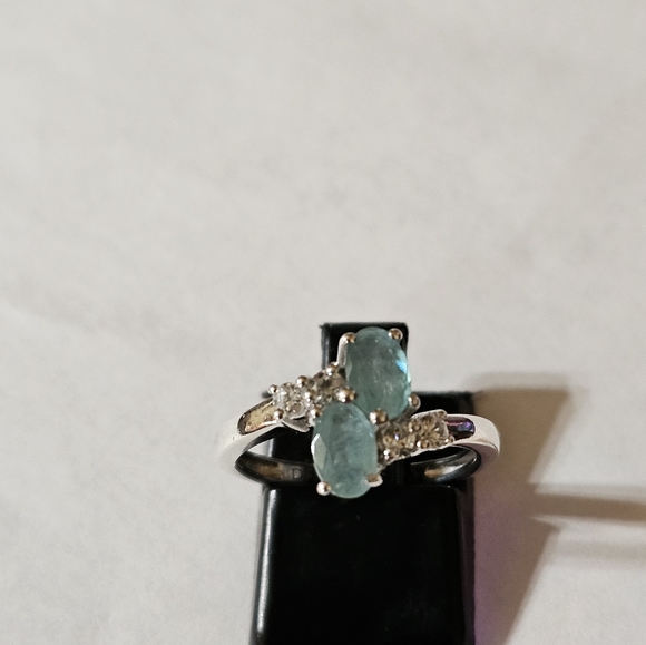 Genuine Grandidierite and Zircon 💍 Platinum over Sterling Silver Sz 6! - Picture 2 of 6